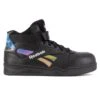 Women's Reebok BB4500 High Top Work Sneaker Composite Toe -Reebok stroe 0 650 reebok bb4500 high top work sneaker composite toe black holographic spectrum
