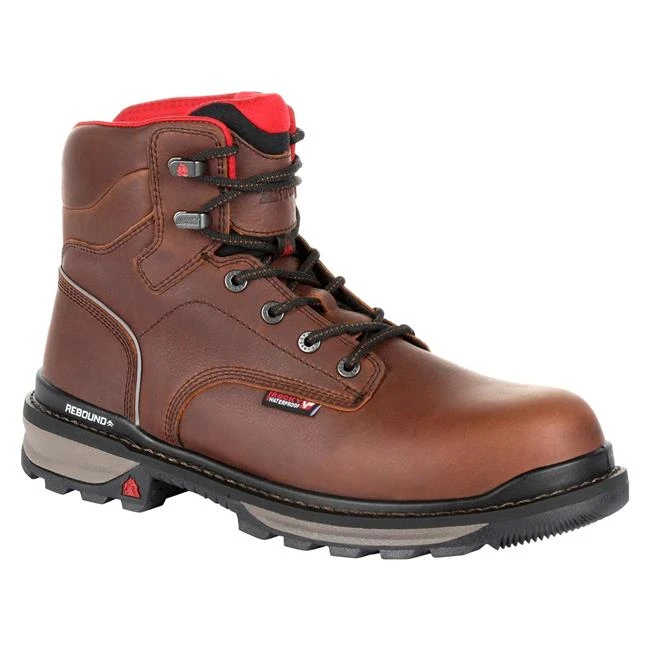 Men's Rocky 6" Rams Horn Work Composite Toe Waterproof Boots 3 Men's Rocky 6" Rams Horn Work Composite Toe Waterproof Boots