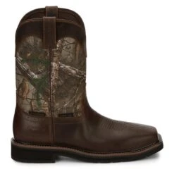 Men's Justin Original Work Boots 11" Trekker Square Toe Composite Toe Waterproof -Reebok stroe 1 650 justin original work boots 11 trekker square toe composite toe waterproof rugged tan realtree ap