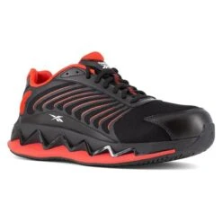 Men's Reebok Zig Elusion Heritage Work Composite Toe -Reebok stroe 1 650 reebok zig elusion heritage work composite toe black red