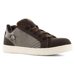 Men's Volcom Stone Op Art Composite Toe ESD -Reebok stroe 1 650 volcom stone op art composite toe esd dark brown khaki saffron