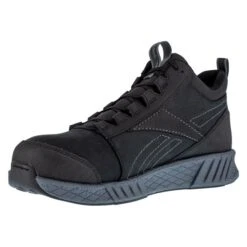 Men's Reebok Fusion Formidable Work Mid Composite Toe Boots -Reebok stroe 2 650 reebok fusion formidable work mid composite toe boots black gray crazy horse leather