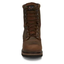 Men's Justin Original Work Boots 8" Pulley Round Toe Met Guard CT WP -Reebok stroe 5 650 justin original work boots 8 pulley round toe met guard ct wp brown